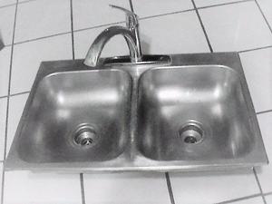 Tina sink con llave mezcladora acero 🥇 | Posot Class