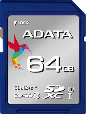 Adata Memoria Sd 64gb Uhs-i Clase 10 Celulares 50mb/s