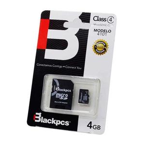 Memoria Micro Sd 4gb Blackpcs Clase 4