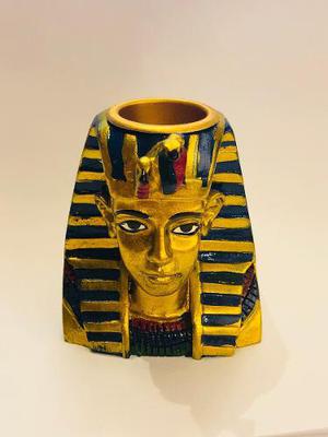 Candelabro Egipto Resina Tutankamon 7 Cm Faraon Egipcio