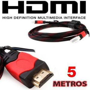 Cable Hdmi 5 Metros Full Hd 1080p Tv Lcd Led Xbox 360 Lap