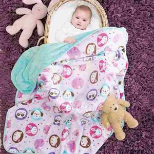 Cobertor Para Bebe Siberia Mascotitas Cuna Niña Vianney