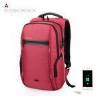 Grey/black/red Waterproof Backpack Shoulder Bag Travel Schoo