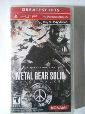 Metal Gear Solid Peace Walker Psp Playstation Portable Mgs