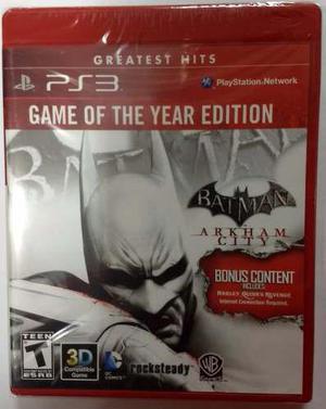 Batman: Arkham City Game Of The Year Edition Ps3