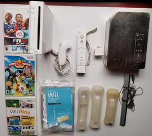 Nintendo Wii, 3 Juegos, Control, Nunchuk, Motion Plus X2