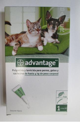 Advantage Bayer Pulgas Perros Gatos Hasta 4 Kg
