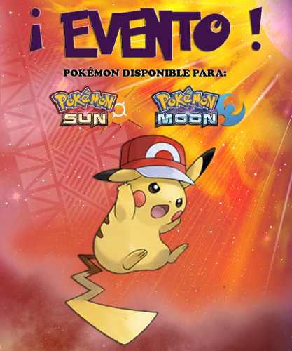 Pikachu Con Gorra De Ash / Kalos - Evento - Pokémon Sol