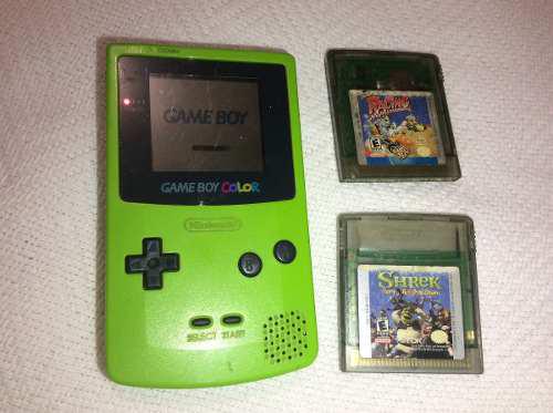 Nintendo Game Boy Color. Verde. Con Dos Juegos.