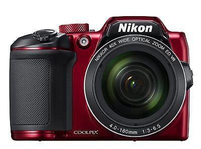 Nikon Coolpix B500 Digital Cámara (Rojo) Base