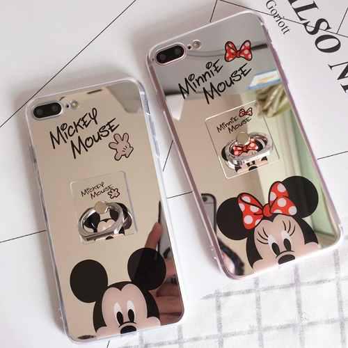 Funda Mickey Mouse Anillo Iphone 5 6/6s 6/6 Plus 7/7 Plus X