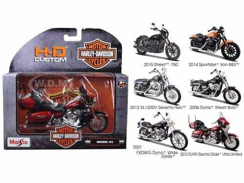 Moto Escala 1:18 Harley Davidson Set 6 Pzs Serie 34 Maisto