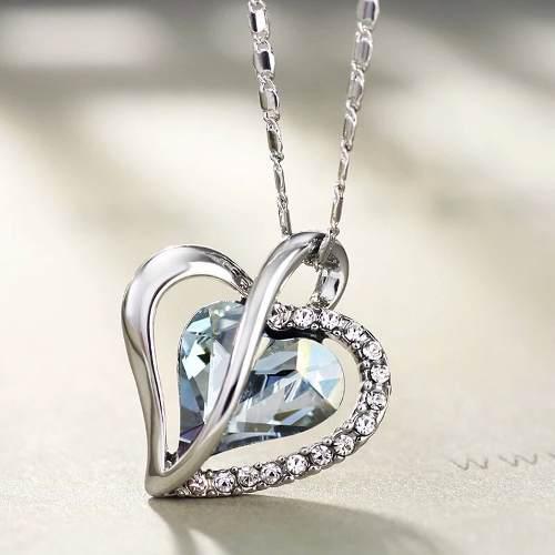 Collar Corazón Cristal Swarovski Elements Regalo Amor