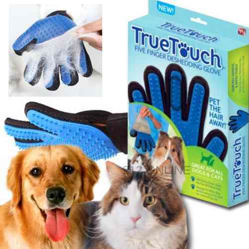 Guante Cepillo Quita Pelo True Touch Mascotas Perros Gatos