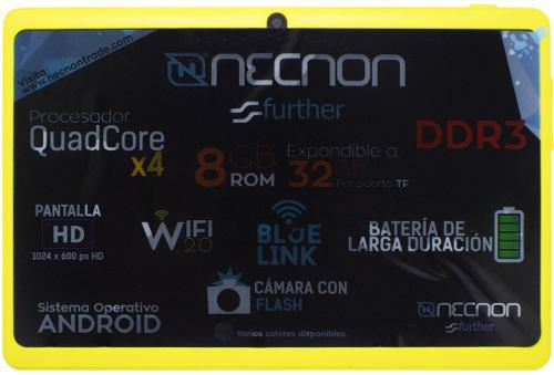 Tablet 7' Necnon 2g2 8gb 1gb Ram Quad Core Amarilla