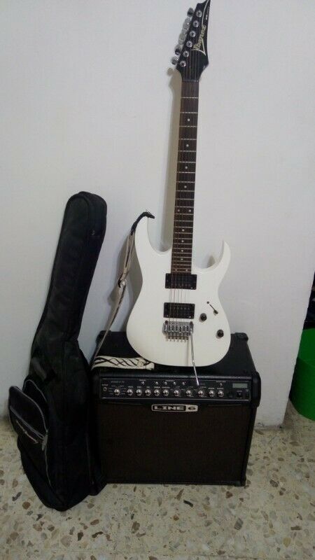 Guitarra Electrica Ibanez y Amplificador Line 6