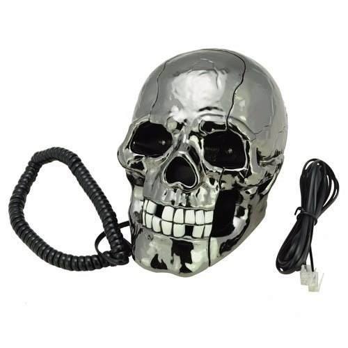 Telefono Fijo Para Casa Forma Calavera Craneo Skull Phone