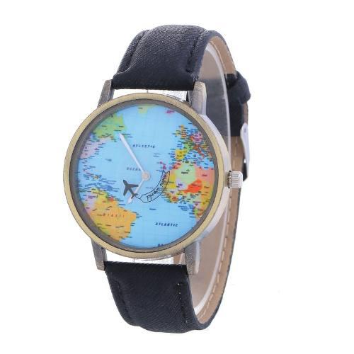 Reloj De Avión Mapa Mundial Original + Envío Gratis