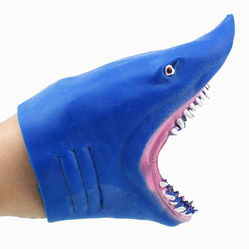 Shark Hand Puppet Tpr Rubber Elstico Juego De Rol