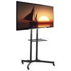 Mobile Tv Cart Height Adjustable Stand W/ Mount For Lcd Led