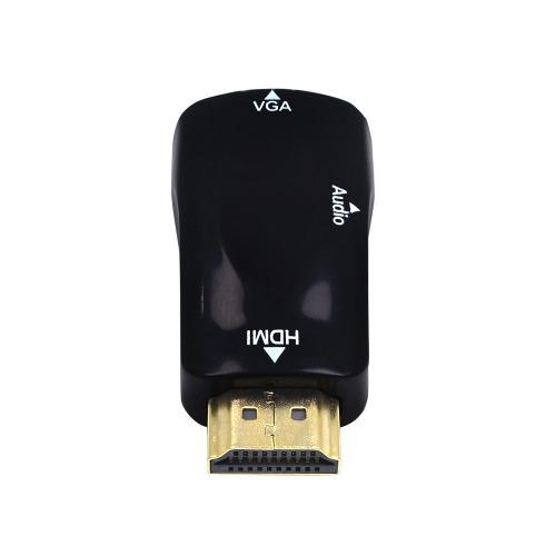 Adaptador Convertidor Hdmi A Vga Audio 3.5mm Negro Mpb-chv