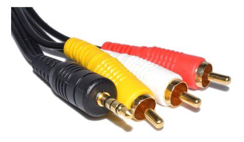 Cable Mini Plug 3.5mm Stereo 3 Rca Macho Audio Y Video