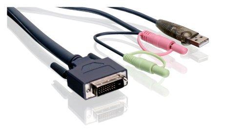 Dvi Iogear Cable Dvi Kvm Dual Enlace Con Usb Y Mic Audio, O