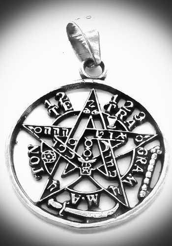 Dije Del Tetragramaton O Pentagrama En Plata 925 Detallado