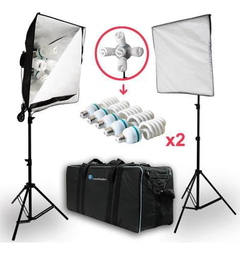 Kit Softbox 2000w Iluminacion Continua Para Foto Y Video