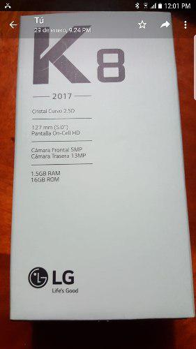 Lg K8 2017 Nuevo Camara 13mp Y 5mp 1.5 Gb Ram / 16 Gb Rom