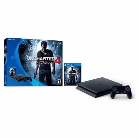 Playstation Consola Ps4 500 Gb + Uncharted 4 Con