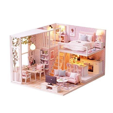 Miniatura Cutebee Casa De Muñecas Con Muebles, Bricolaje