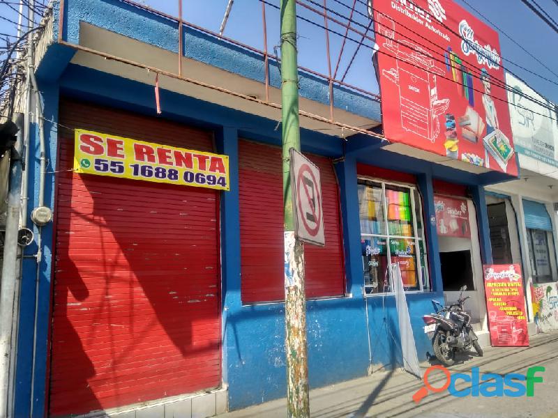 Rento local comercial 120m Av. Lopez Portillo Ecatepec