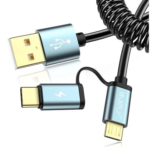 2en1 Cable Quick Charge 3.0 Micro Usb Y Tipo C Carga Rápida