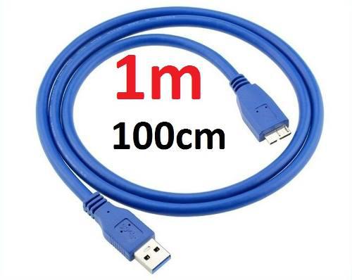 Cable Usb 3.0 Macho A Micro B 1m Azul Disco Duro Externo