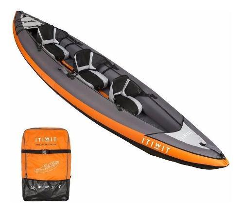 Kayak Inflable 2 O 3 Pasajeros Itiwit Naranja, Nuevo, France