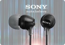 Sony Audífono Mdr-ex15 Auricular De Silicon Sony Negro