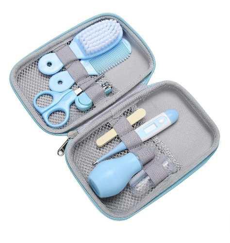 Azul Set Cuidado Bebé Recién Nacido Kit 8 De Higiene
