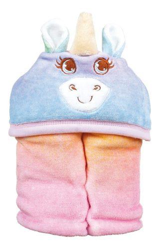 Baby Mink Cobertor Con Capucha Reverso Borrega Baby Caritas