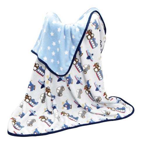 Cobertor Para Bebé Nórdico Cuna Coches Niño Azul Vianney