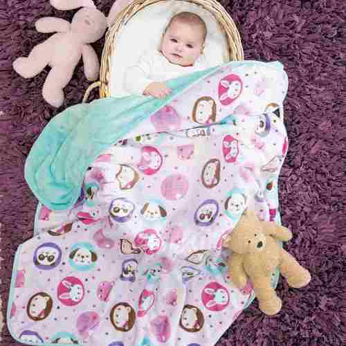 Cobertor Para Bebé Siberia Viaje Mascota Rosa Niña Vianney