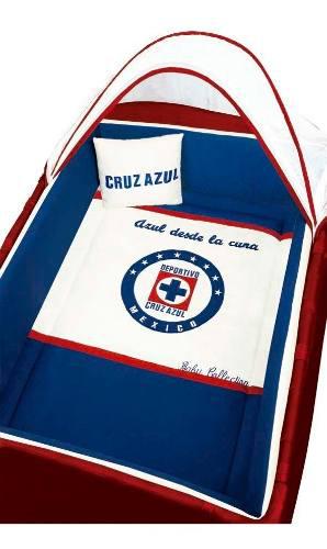 Edredon Cuna Viajera Y Minicuna Baby Baby Cruz Azul Nuevo