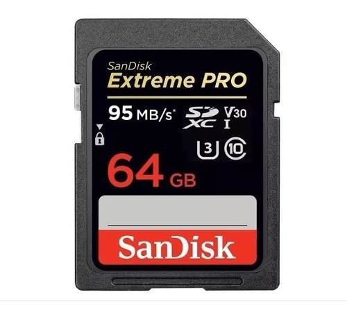 Memoria Sd Sandisk Extreme Pro 64gb Cl10 U3 95mb/s 4k Camara