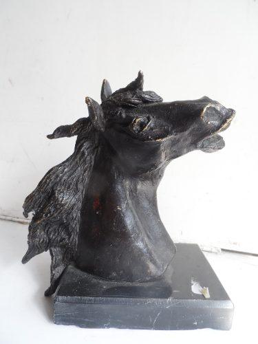 Escultura De Bronce Figura Caballo Charreria Escultor Juarez