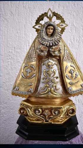 Hermosa Figura De Bulto De La Virgen 70 Cm