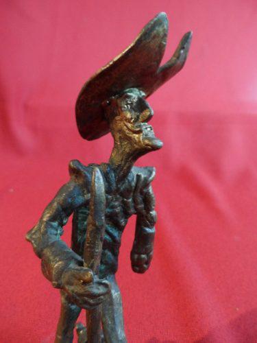 Quijote De La Mancha Escultura De Bronce Antigua Europea