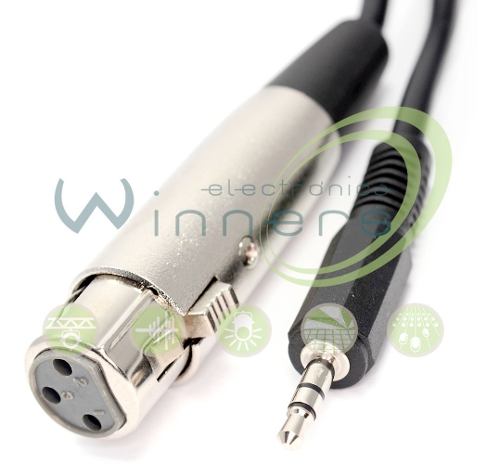 Cable Microfono De Audio Xlr A Mini Plug 3.5 M 10 M Winners
