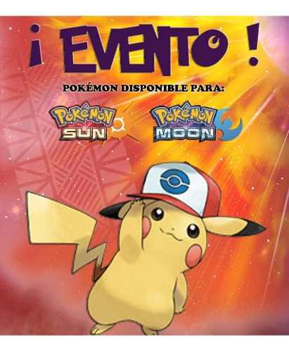 Pikachu Gorra De Ash / Unova - Evento - Pokémon Sol Luna