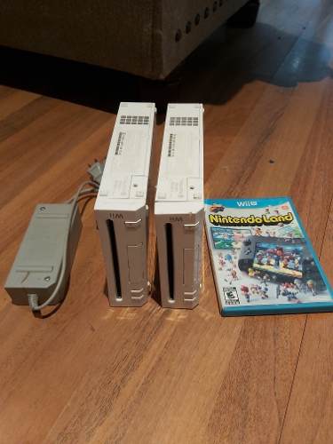 2 Consolas Wii Sin Controles Ni Accesorios Y Un Juego Wiiu