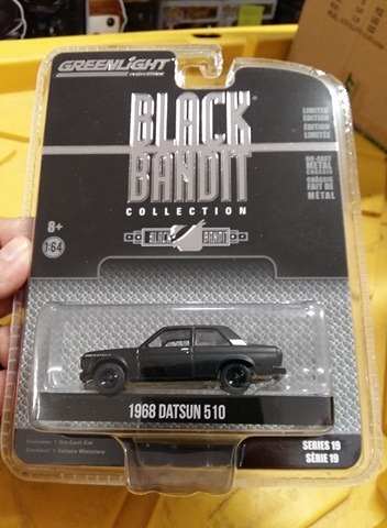 Greenlight Black Bandit  Datsun 510 Negro 1:64
